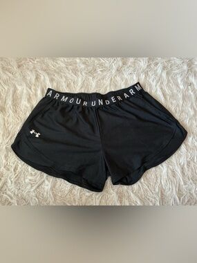 Under Armour Black Women's Athletic Shorts with Branded Waistband